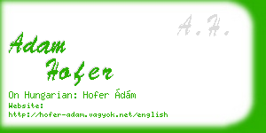 adam hofer business card