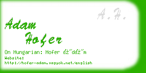 adam hofer business card